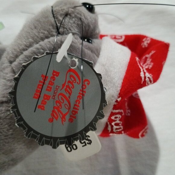 Christmas Coca Cola Plush Seals 9' 1997 with Tags EUC Set of 2 - Picture 6 of 16